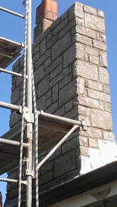 grey stone chimney repair